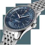 Breitling Navitimer Automatic 41mm Blue Dial Silver Steel Strap Watch for Men - A17326161C1A1 Buy Now By Breitling