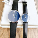 Movado Museum Classic Blue Dial Black Leather Strap Watch for Men - 0607197 Buy Now By Movado