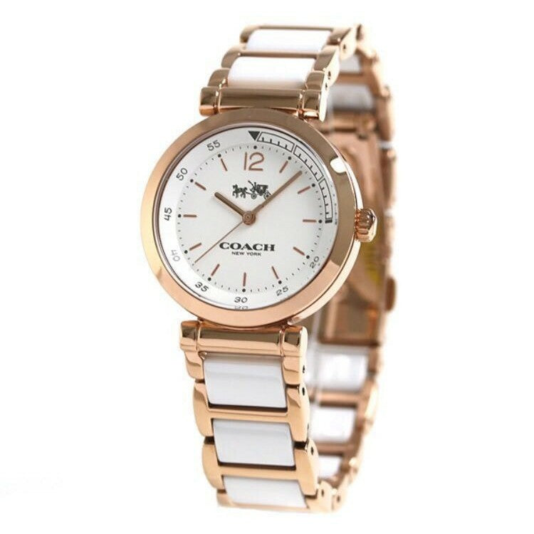 Coach Sport White Dial Two Tone Steel Strap Watch for Women - 14502463 Buy Now By Coach