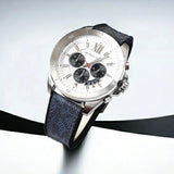 Michael Kors Brecken Chronograph Silver Dial Grey Leather Strap Watch For Men - MK8922 Buy Now By Michael Kors