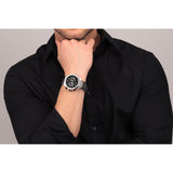 Maserati Stile Chronograph Black Dial Silver Steel Strap Watch For Men - R8873642004 Buy Now By Maserati