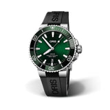 Oris Aquis Date Green Dial Black Rubber Strap Watch for Men - 0173377304157-0742464EB Buy Now By Oris