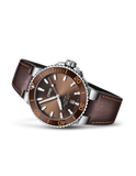 Oris Aquis Date Brown Dial Brown Leather Strap Watch for Men - 0173377304152-0752412EB Buy Now By Oris