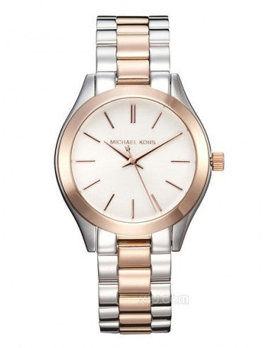 Michael Kors Runway White Dial Two Tone Stainless Steel Strp Watch for Women - MK3204A Buy Now By Michael Kors
