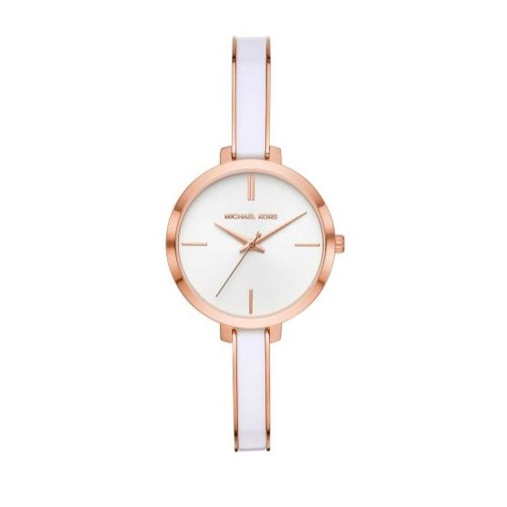 Michael Kors Jaryn Analog White Dial Two Tone Steel Strap Watch For Women - MK4342 Buy Now By Michael Kors