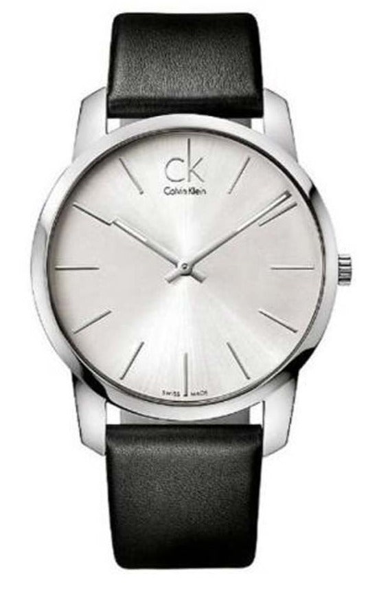 Calvin Klein City White Dial Black Leather Strap Watch For Men - K2G211C6 Buy Now By Calvin Klein
