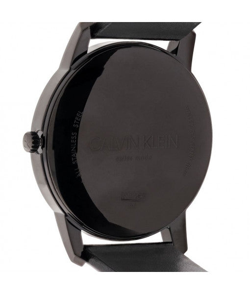Calvin Klein City Quartz Black Dial Black Leather Strap Watch for Men - K2G2G4C1 Buy Now By Calvin Klein