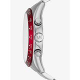 Michael Kors Layton Chronograph Red Dial Silver Steel Strap Watch For Men - MK8822 Buy Now By Michael Kors