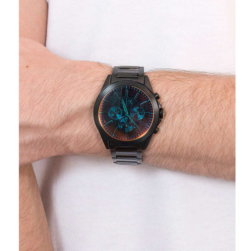 Armani Exchange Drexler Chronograph Black Dial Black Steel Strap Watch For Men - AX2615 Buy Now By Armani Exchange