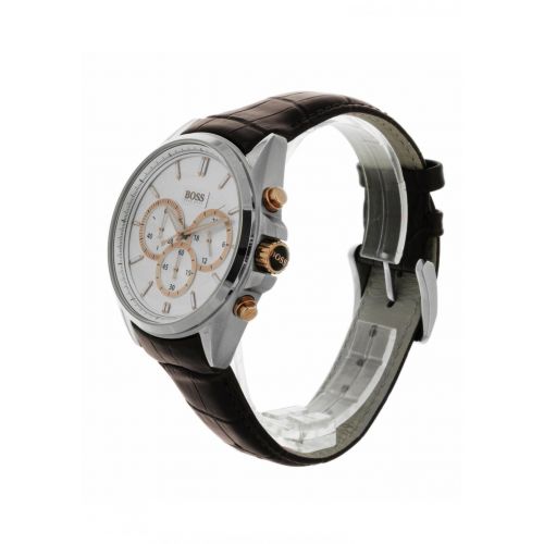 Hugo Boss Driver Quartz Silver Dial Brown Leather Strap Watch For Men - HB1512881 Buy Now By Hugo Boss