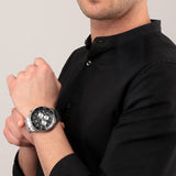 Maserati SFIDA Chronograph Black Dial Silver Steel Strap Watch For Men - R8873640004 Buy Now By Maserati