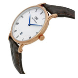 Daniel Wellington Dapper York White Dial Brown Leather Strap Watch For Women - DW00100093 Buy Now By Daniel Wellington