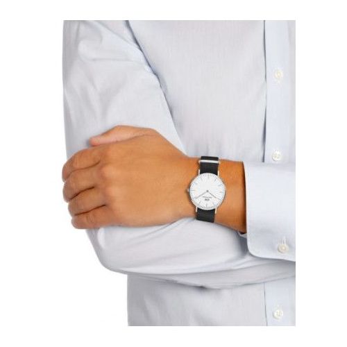 Daniel Wellington Classic Cornwall White Dial Black Nylon Strap Watch For Men - DW00100260 Buy Now By Daniel Wellington
