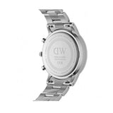 Daniel Wellington Iconic Chronograph Link Black Dial Silver Steel Strap Watch For Men - DW00100645 Buy Now By Daniel Wellington