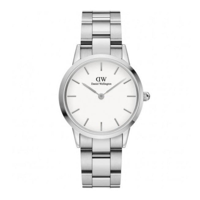 Daniel Wellington Iconic Link White Dial Silver Steel Strap Watch For Women - DW00100205 Buy Now By Daniel Wellington