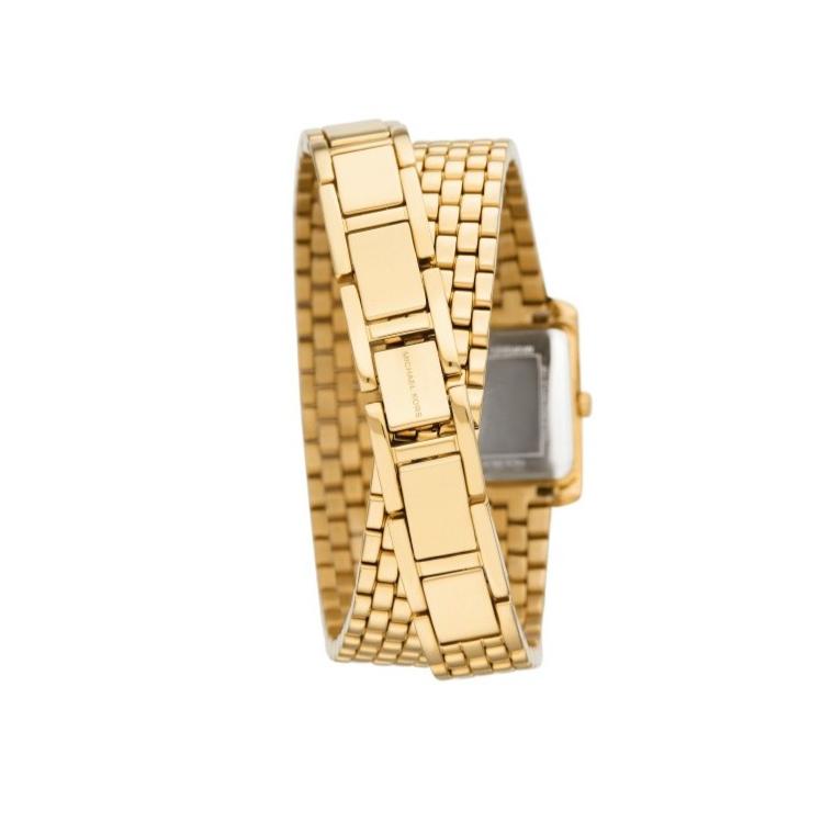 Michael Kors Emery Pave Double Wrap White Dial Gold Steel Strap Watch for Women - MK4833 Buy Now By Michael Kors