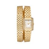 Michael Kors Emery Pave Double Wrap White Dial Gold Steel Strap Watch for Women - MK4833 Buy Now By Michael Kors