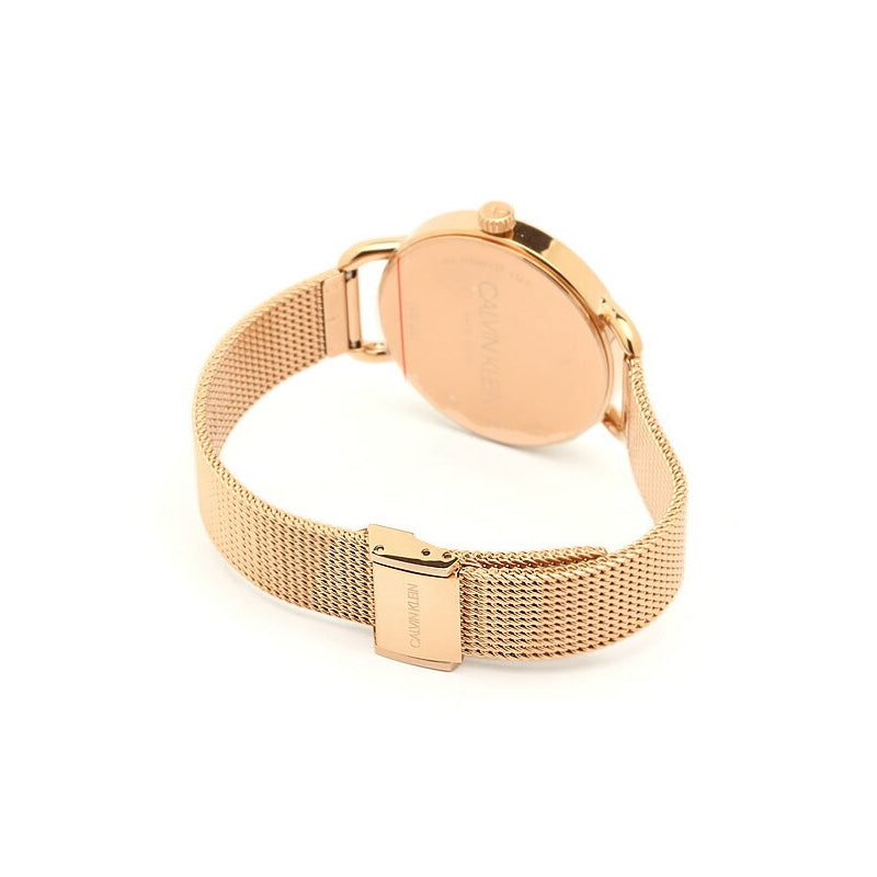 Calvin Klein Even White Dial Rose Gold Mesh Bracelet Watch for Women - K7B23626 Buy Now By Calvin Klein