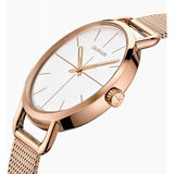 Calvin Klein Even White Dial Rose Gold Mesh Bracelet Watch for Women - K7B23626 Buy Now By Calvin Klein