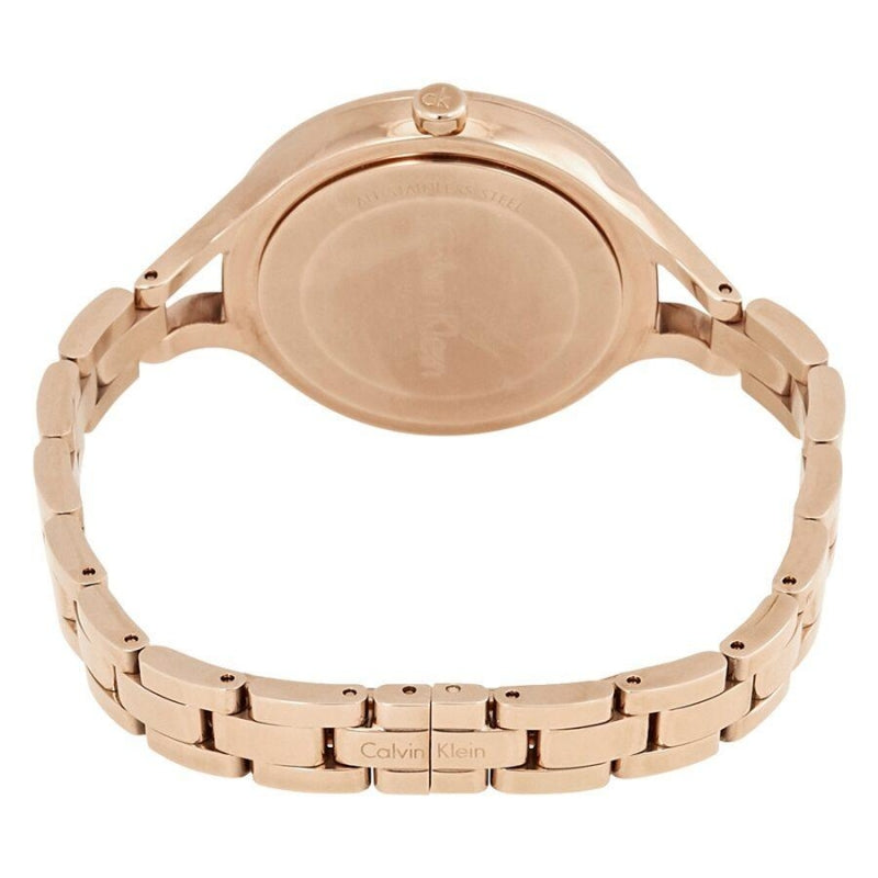 Calvin Klein Graphic Silver Dial Rose Gold Steel Strap Watch for Women - K7E23646 Buy Now By Calvin Klein
