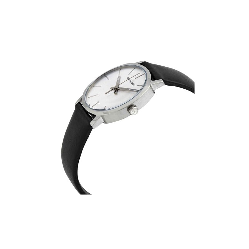 Calvin Klein High Noon Quartz White Dial Black Leather Strap Watch for Men - K8M211C6 Buy Now By Calvin Klein
