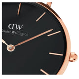 Daniel Wellington Petite Sheffield Black Dial Black Leather Strap Watch For Women - DW00100168 Buy Now By Daniel Wellington