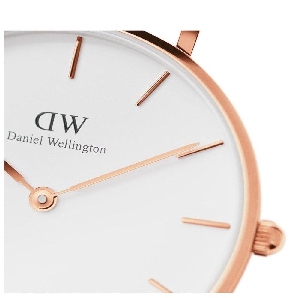 Daniel Wellington Petite Sheffield White Dial Black Leather Strap Watch For Women - DW00100174 Buy Now By Daniel Wellington