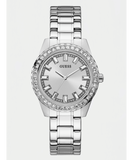Guess Sparkler Diamonds Silver Dial Silver Steel Strap Watch for Women - GW0111L1 Buy Now By Guess