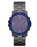 Marc Jacobs Amy Purple Dial Black Steel Strap Watch for Women - MBM3224 Buy Now By Marc Jacobs
