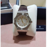 Maserati Potenza Silver Dial Brown Leather Strap Watch For Women - R8851108506 Buy Now By Maserati