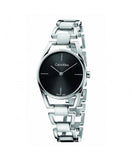 Calvin Klein Dainty Black Dial Silver Steel Strap Watch for Women - K7L23141 Buy Now By Calvin Klein