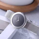Calvin Klein Firm Black Dial Silver Mesh Bracelet Watch for Women - K3N23121 Buy Now By Calvin Klein