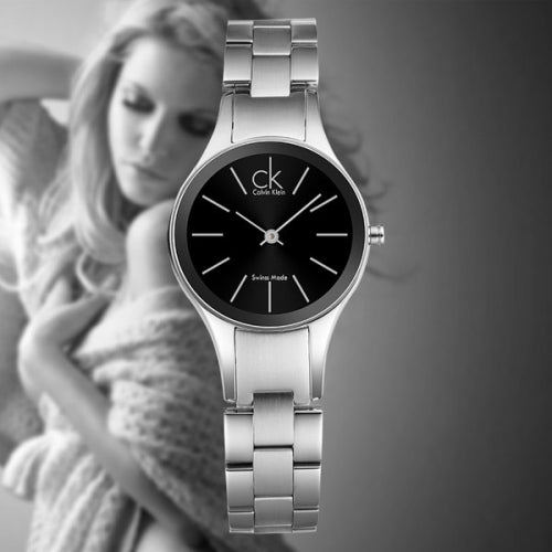 Calvin Klein Simplicity Black Dial Silver Steel Strap Watch for Women - K4323130 Buy Now By Calvin Klein