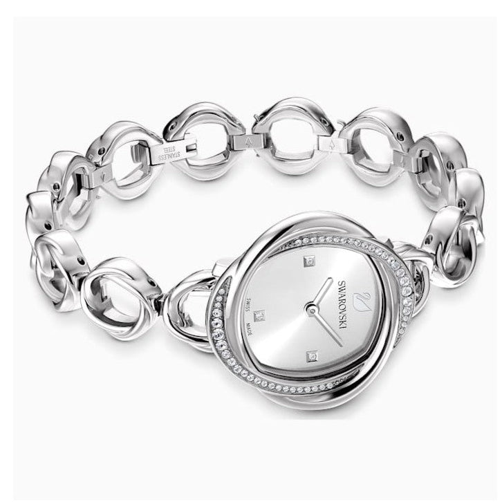 Swarovski Crystal Flower Silver Dial Silver Steel Strap Watch for Women - 5547622 Buy Now By Swarovski