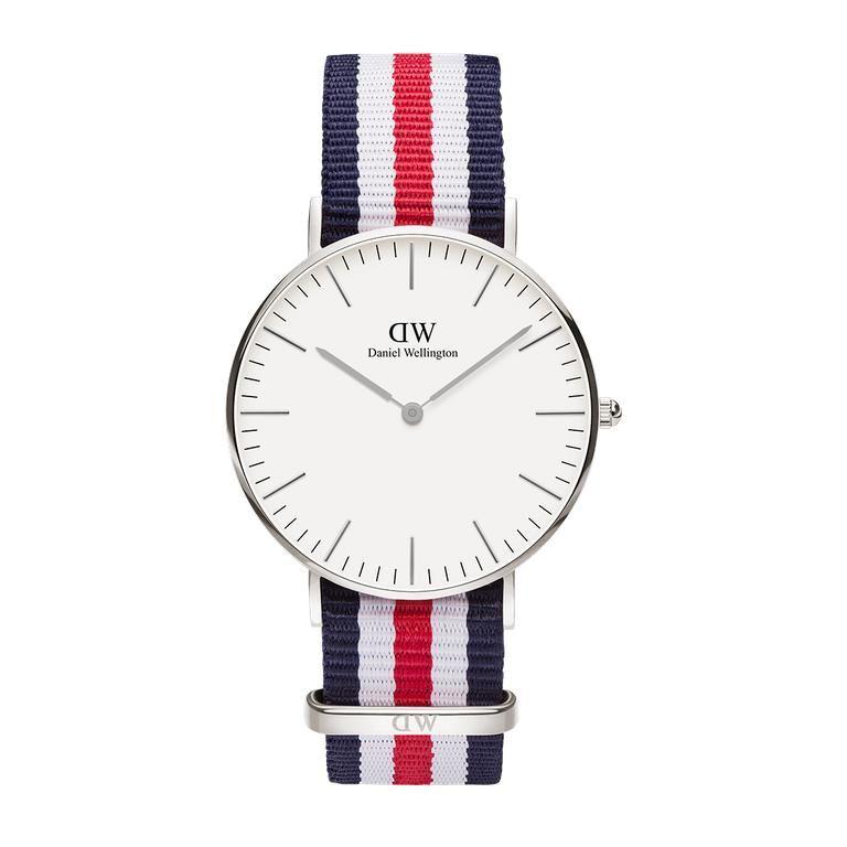 Daniel Wellington Classic Canterbury White Dial Two Tone NATO Strap Watch For Women - DW00100051 Buy Now By Daniel Wellington