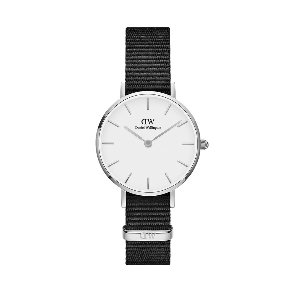 Daniel Wellington Classic Petite Cornwall White Dial Black Nylon Strap Watch For Women - DW00100252 Buy Now By Daniel Wellington