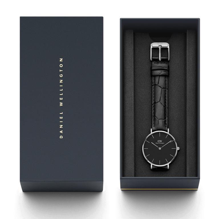Daniel Wellington Classic Petite Reading Black Dial Black Leather Strap Watch For Women - DW00100179 Buy Now By Daniel Wellington