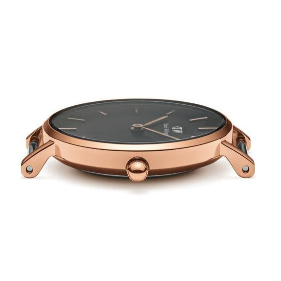 Daniel Wellington Classic Petite Sheffield Black Dial Black Leather Strap Watch For Women - DW00100224 Buy Now By Daniel Wellington