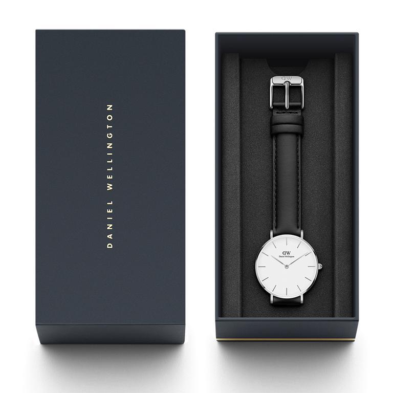 Daniel Wellington Classic Petite Sheffield White Dial Black Leather Strap Watch For Women - DW00100186 Buy Now By Daniel Wellington