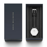 Daniel Wellington Classic Petite Sheffield White Dial Black Leather Strap Watch For Women - DW00100186 Buy Now By Daniel Wellington