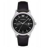 Emporio Armani Lambda Classic Quartz Black Dial Black Leather Strap Watch For Men - AR11020 Buy Now By Emporio Armani