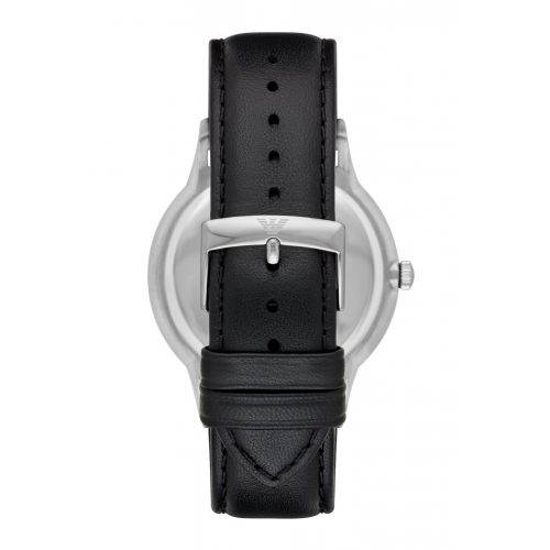 Emporio Armani Renato Analog Black Dial Black Leather Strap Watch For Men - AR8035 Buy Now By Emporio Armani