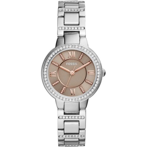 Fossil Virginia Taupe Dial Silver Steel Strap Watch for Women - ES4147 Buy Now By Fossil