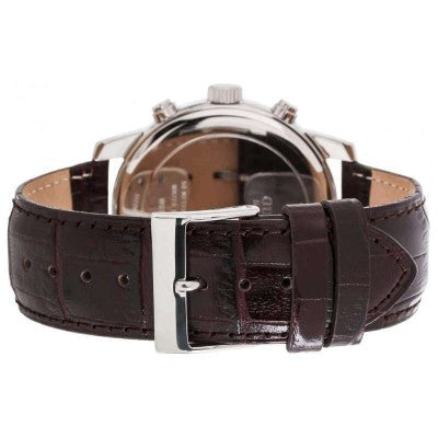 Guess Chronograph Quartz White Dial Brown Leather Strap Watch For Men - W0380G1 Buy Now By Guess