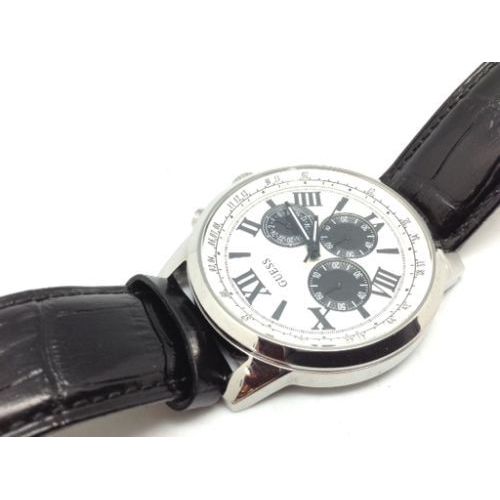 Guess Chronograph Quartz White Dial Brown Leather Strap Watch For Men - W0380G1 Buy Now By Guess
