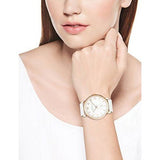 Marc Jacobs Baker White Dial White Leather Strap Watch for Women - MBM1283 Buy Now By Marc Jacobs