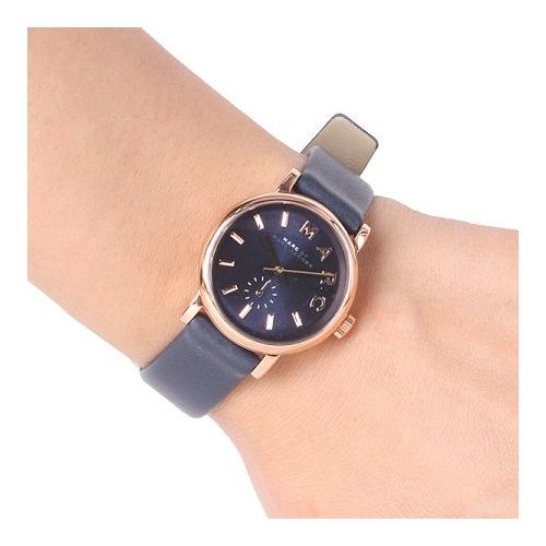 Marc Jacobs Baker Navy Blue Dial Blue Leather Strap Watch for Women - MBM1331 Buy Now By Marc Jacobs