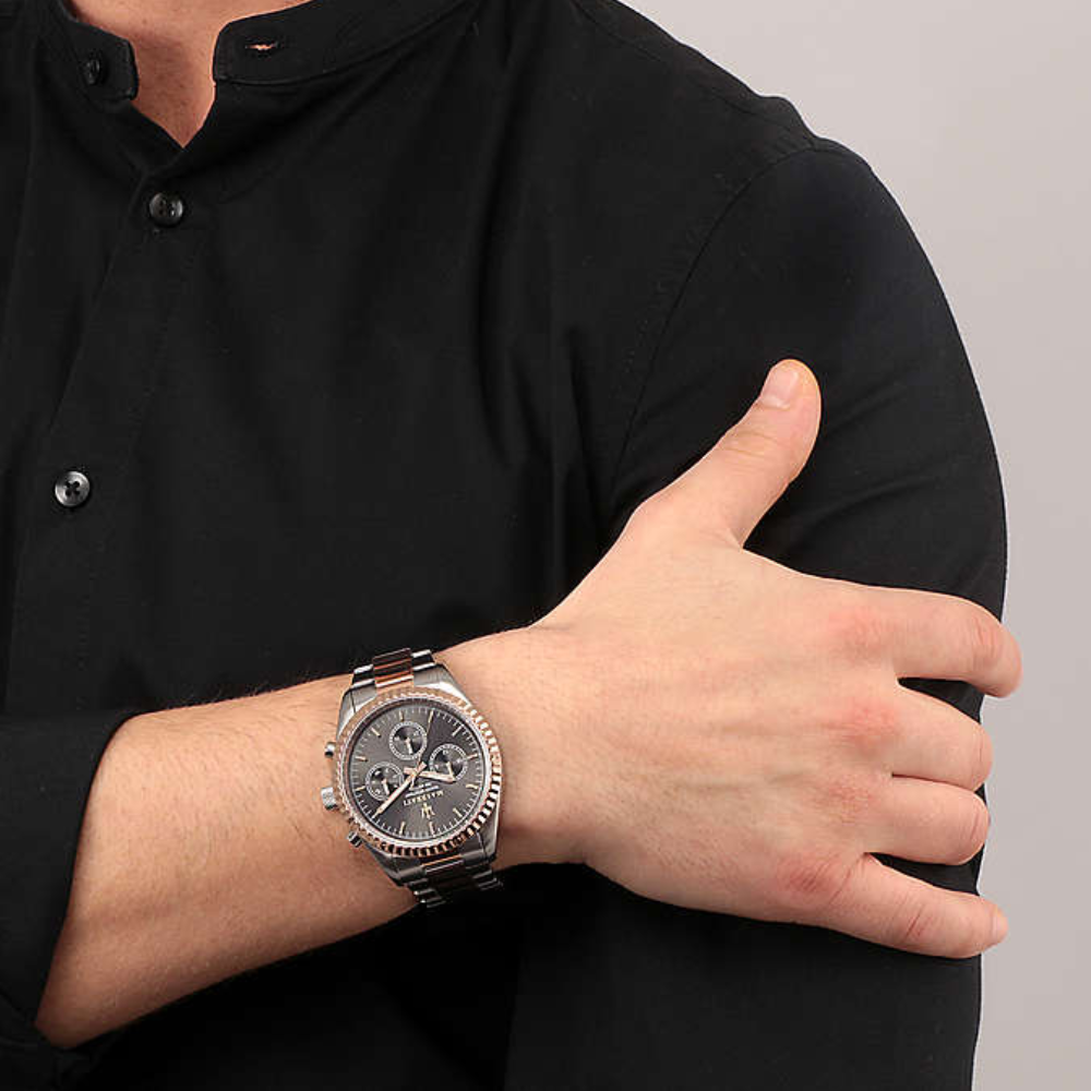 Maserati Competizione Analog Black Dial Two Tone Stainless Steel Strap Watch For Men - R8853100020 Buy Now By Maserati