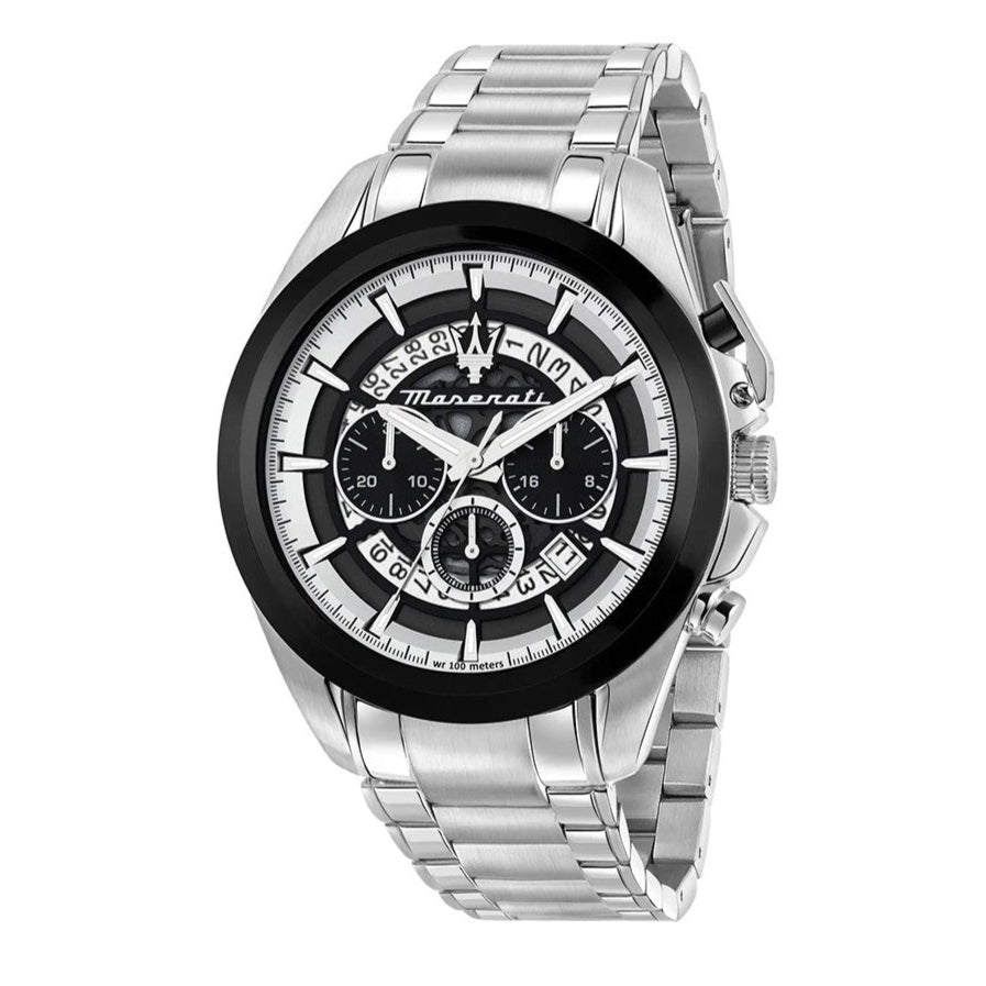 Maserati Traguardo Chronograph Black Dial Silver Steel Strap Watch For Men - R8873612059 Buy Now By Maserati