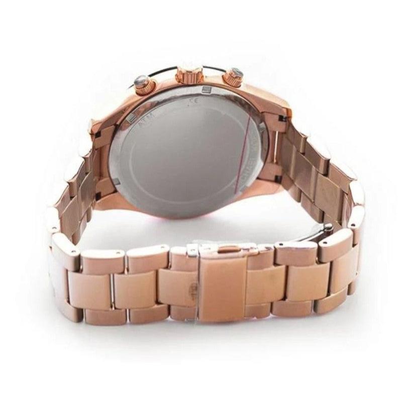 Michael Kors Layton Chronograph Black Dial Rose Gold Steel Strap Watch For Men - MK8824 Buy Now By Michael Kors